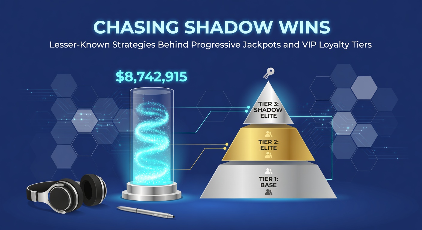 Glowing progressive jackpot meter climbing toward a massive payout, with casino chips scattered below
