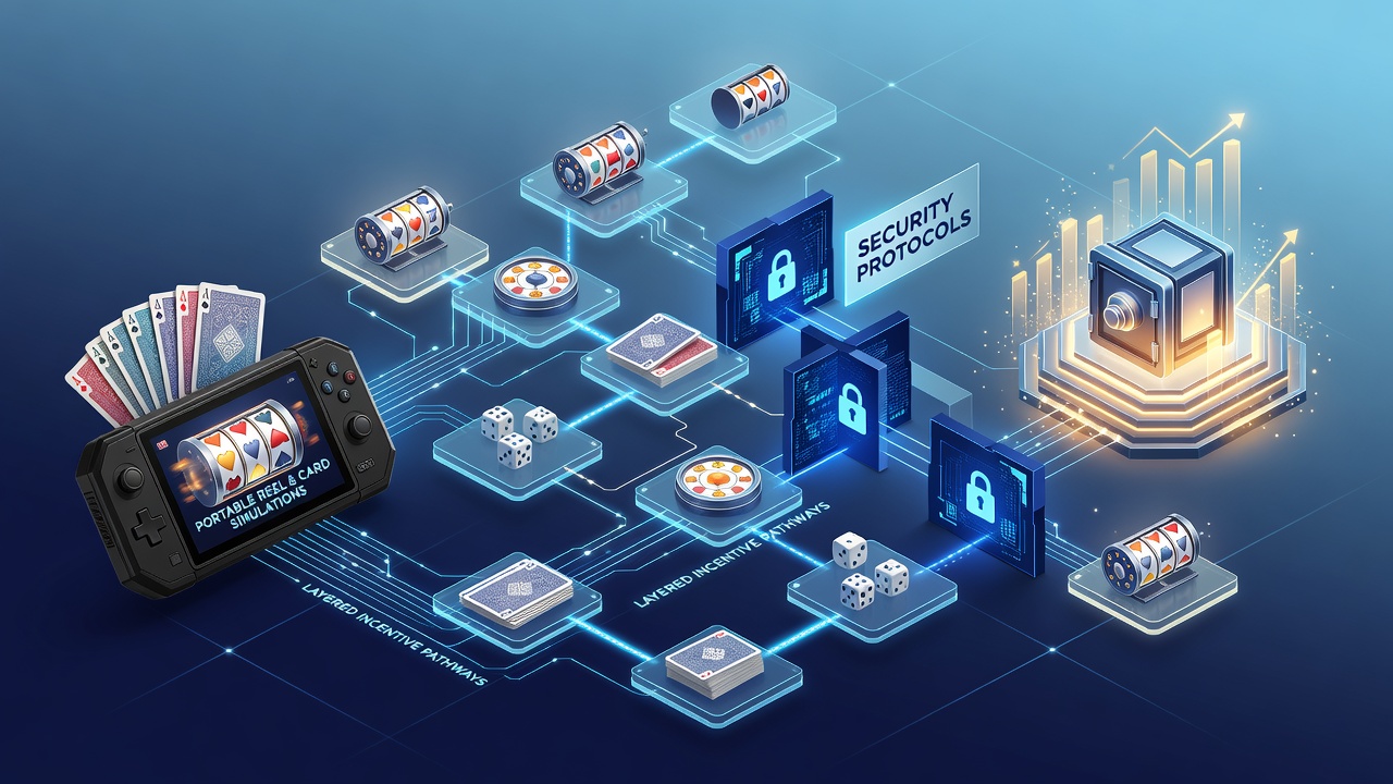 Secure transaction pathway illustration in mobile card and reel gaming environments